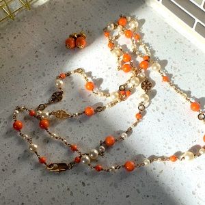 Tory Burch necklace (or bracelet) & earring set